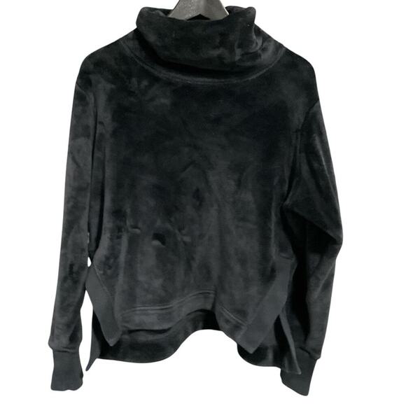 Athleta Double cozy karma funnel neck sweatshirt black Size Medium - Picture 1 of 13